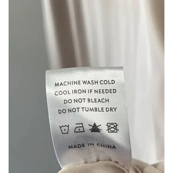 Baltic Born Poppy Satin Midi Dress XS Knot Front Flutter Sleeve Champagne Tie - Picture 7 of 11